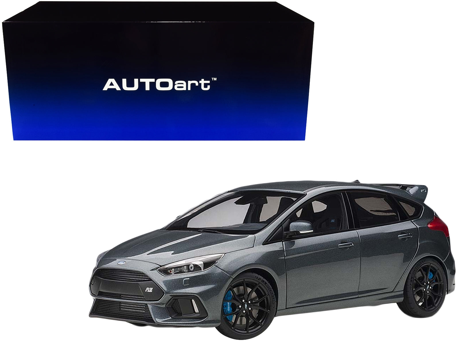 2016 Ford Focus RS Stealth Gray Metallic 1/18 Model Car by Autoart - Minihomy