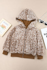 Girls Faux Fur Hooded Jacket