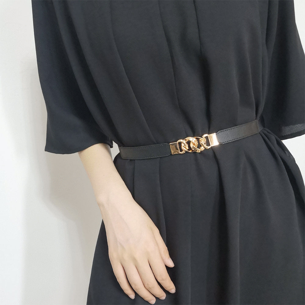 The Body Adornment Shirt To Match Dress Multi - Ring Buckle Elastic High Atmosphere