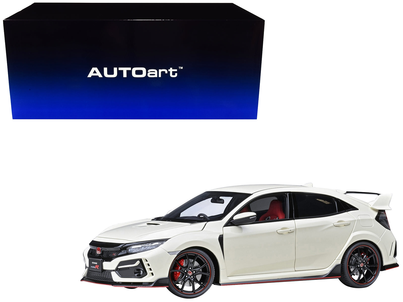 2021 Honda Civic Type R (FK8) RHD (Right Hand Drive) Championship White 1/18 Model Car by Autoart - Minihomy