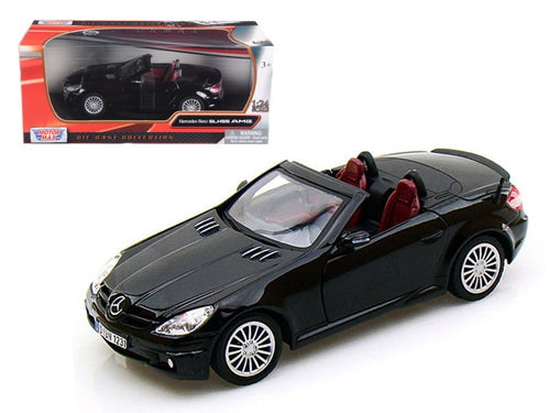 Mercedes Benz SLK55 AMG Convertible Black 1/24 Diecast Model Car by Motormax