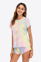 Tie-Dye T-Shirt and Shorts Lounge Set