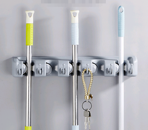 One Guard Mop Hook Optional Multi-function Mop Rack Hanger Bathroom Door Hook Strong Mop Deck
