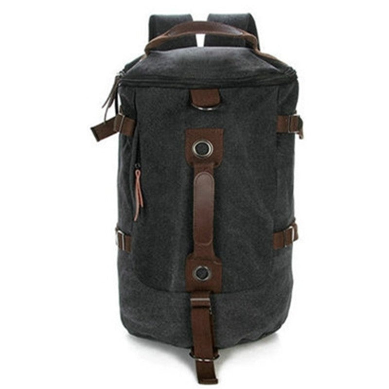 Large Capacity Travel Mountaineering Backpack Bags Canvas Bucket Shoulder Bag