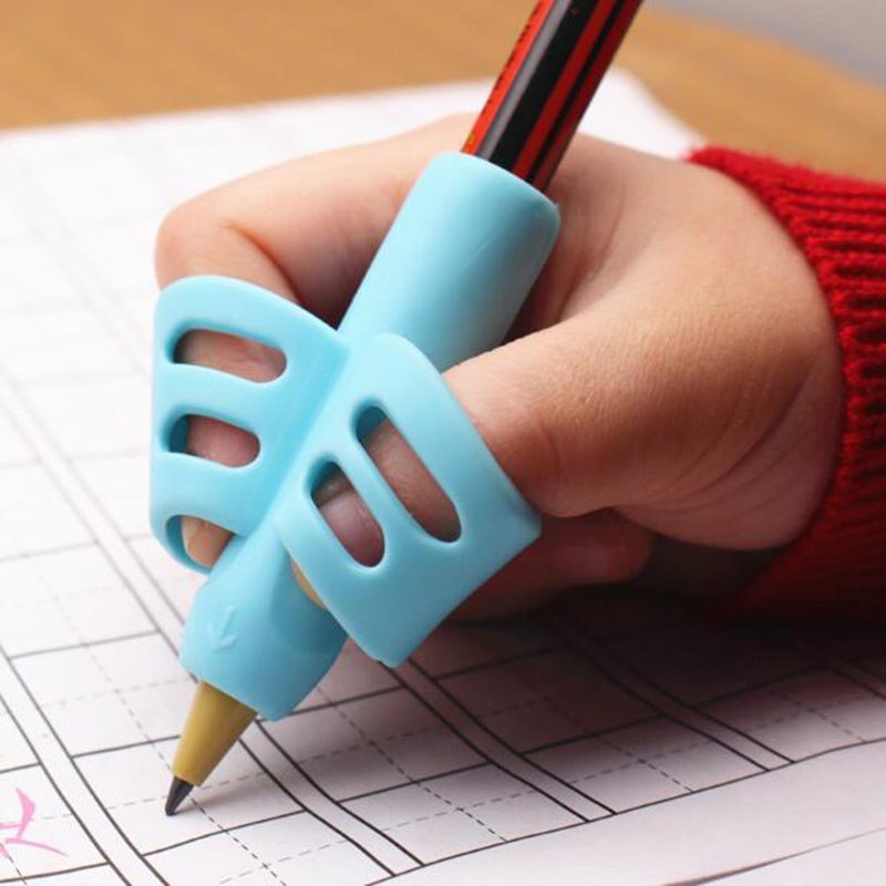 Two-Finger Grip Silicone Baby Learning Writing Tool Writing Pen