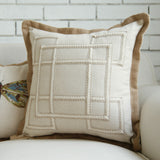 Geometric Embroidery Solid Color Pillow Case
