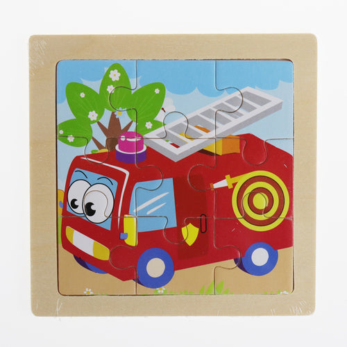 Kids Wooden Toys Vehicle Animal Jigsaw Puzzle Baby Early Learning