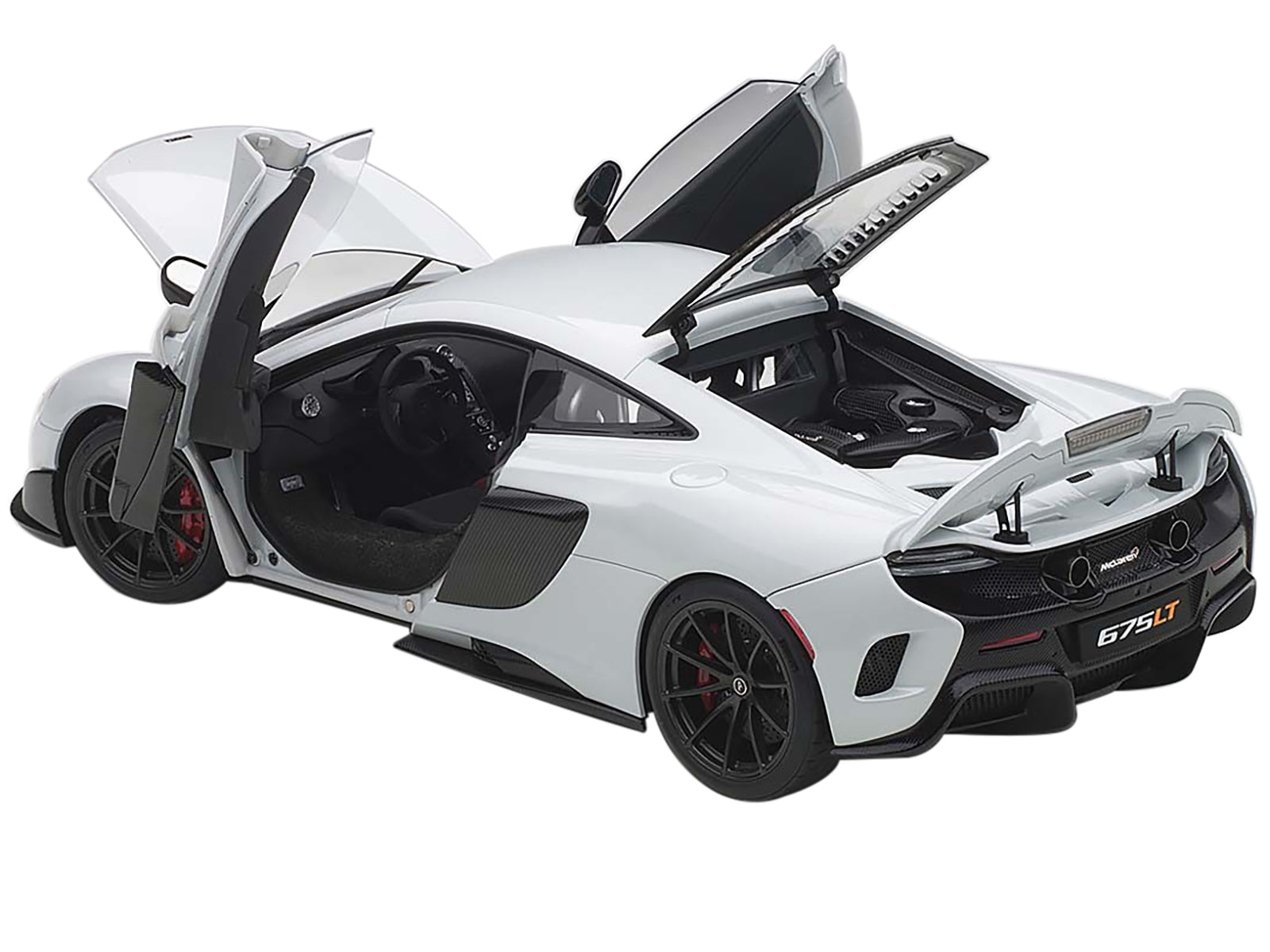 Mclaren 675LT Silica White 1/18 Model Car by Autoart - Minihomy