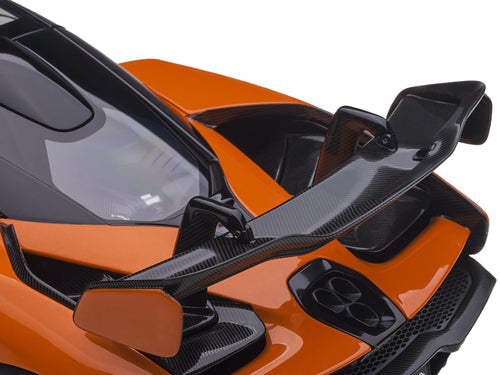Mclaren Senna Trophy Mira Orange and Black with Carbon Accents 1/18 Model Car by Autoart