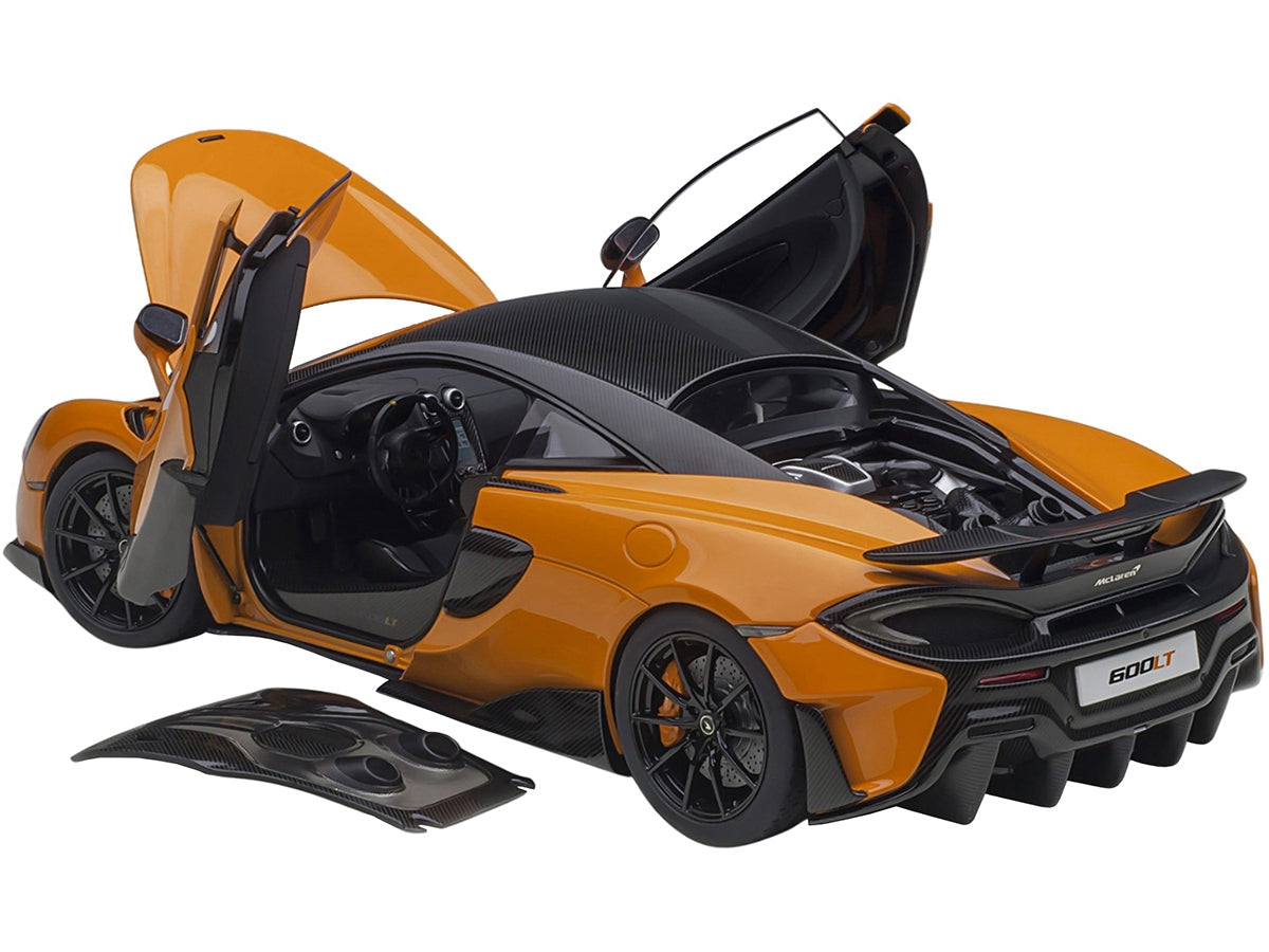 Mclaren 600LT Myan Orange and Carbon 1/18 Model Car by Autoart - Minihomy