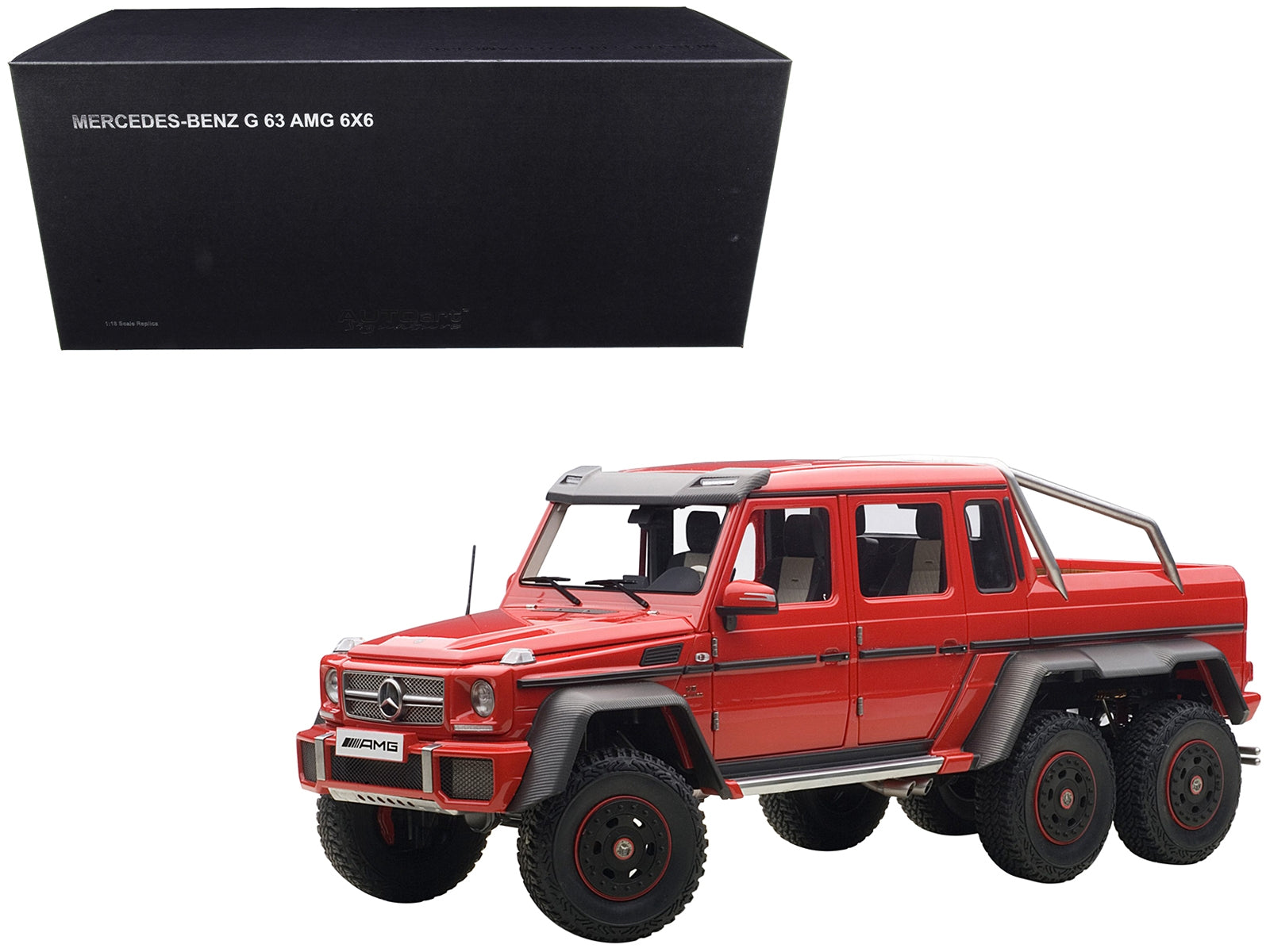 Mercedes G63 AMG 6X6 Red 1/18 Model Car by Autoart - Minihomy