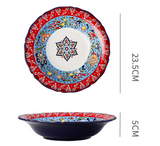 Underglaze Ceramic Tableware Bohemian Household Dishes