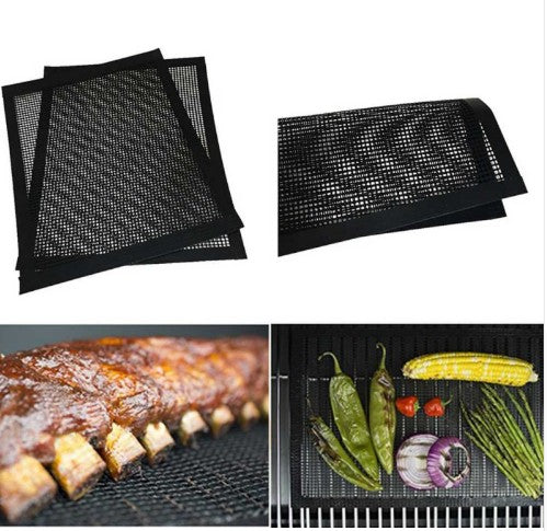 BBQ Non-stick Teflon Mesh Grill Heat Resistance Improve Thermal Conductivity Mats Use In Gas Charcoal Electric Barbecue