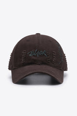 Letter Graphic Distressed Baseball Cap