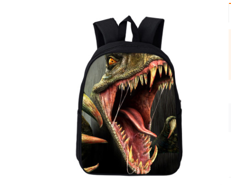 Jurassic dinosaur  backpack primary and secondary school students wear-resistant burden reduction bag 3D printing a generation of factory direct sales