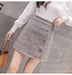 Plaid Skirt Women Irregular Woolen  Short Skirt - Minihomy