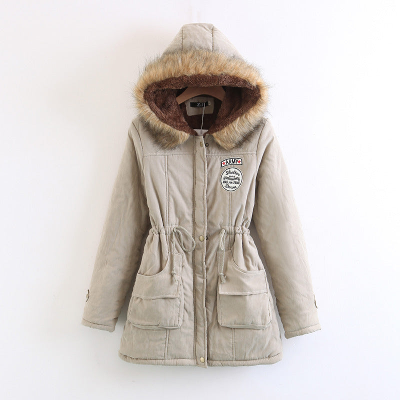 Thick Winter Jacket Women Large Size Long Section Hooded parka outerwear warm coat