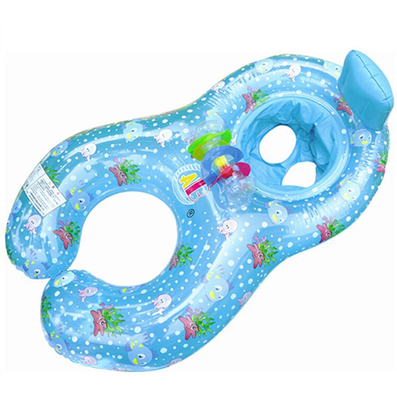 Parent-child Green Material Mother and Child Double Swimming Ring - Minihomy