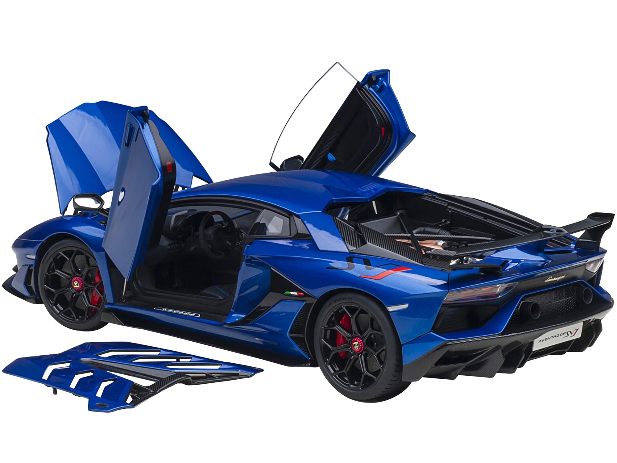 Lamborghini Aventador SVJ Blue Nethuns Metallic 1/18 Model Car by Autoart - Minihomy