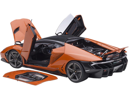 Lamborghini Centenario Arancio Argos / Pearl Orange with Carbon Top 1/18 Model Car by Autoart