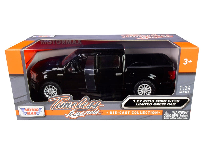 2019 Ford F-150 Limited Crew Cab Pickup Truck Black 1/24-1/27 Diecast Model Car by Motormax - Minihomy