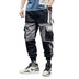 Pocket Contrast Overalls Jogger Casual Cargo Pants - Minihomy