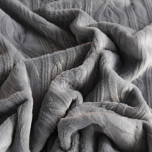 7D Carved Milk Fleece Blanket Thick Flannel Coral Fleece Warm Blanket