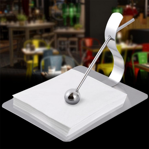 Silver square paper towel holder