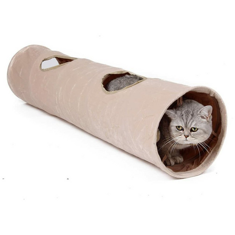 Velvet pet tunnel cat tunnel