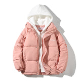 Unisex Casual Solid Color Men Winter Hood