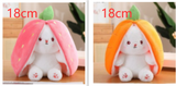 Fruit Transfigured Bunny Plush Toy Cute Carrot Strawberry Turn Into Rabbit Plush Toy