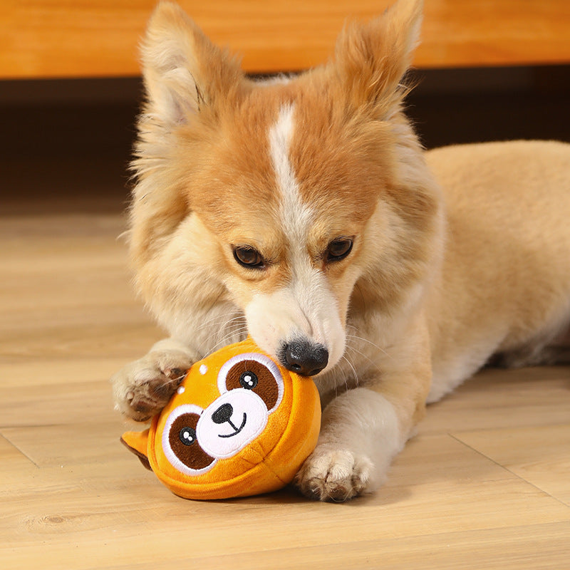 Pet Vocal Teething Plush Toys Bite Resistant Teeth Cleaning