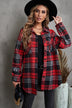 Plaid Curved Hem Longline Shacket - Minihomy