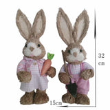 Simulation Papyrus Easter Rabbit Decoration Home