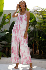 Tie-Dye Spaghetti Strap Jumpsuit with Pockets