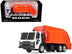 Mack LR with McNeilus Rear Load Refuse Body Orange and White 1/87 (HO) Diecast Model by First Gear - Minihomy