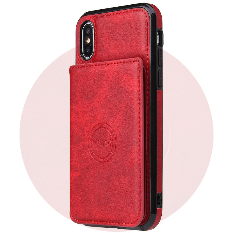 Card wallet leather phone case