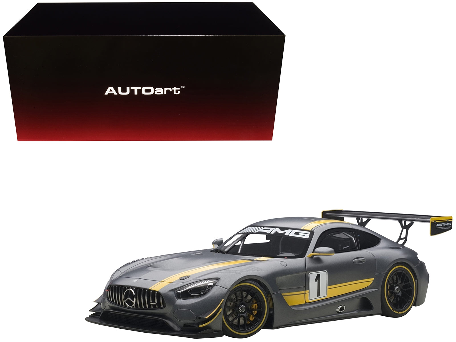 Mercedes AMG GT3 Presentation Car Grey #1 1/18 Model Car by Autoart - Minihomy