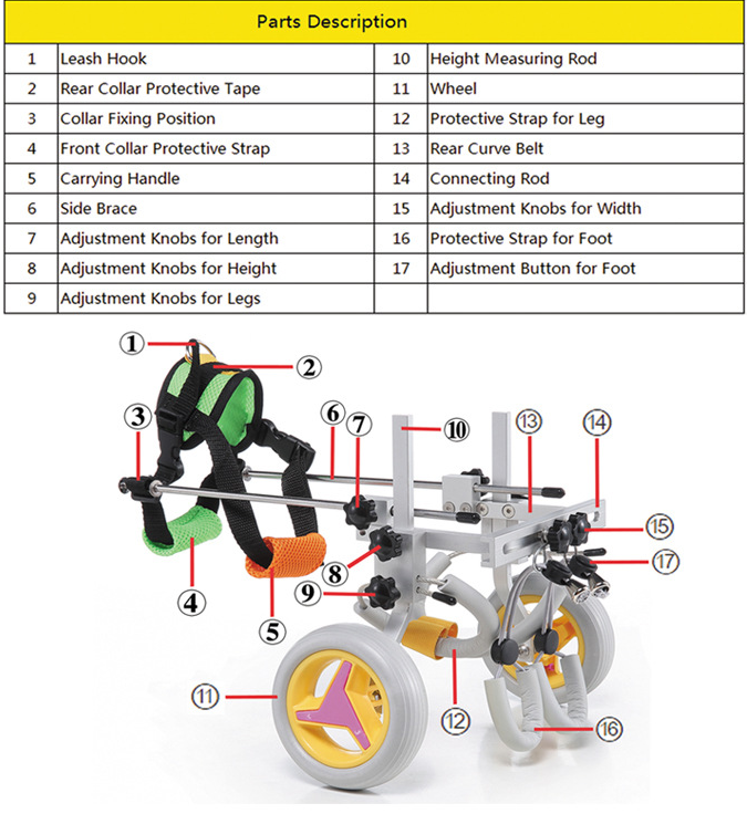 Pet Walking Dog Wheelchair Scooter