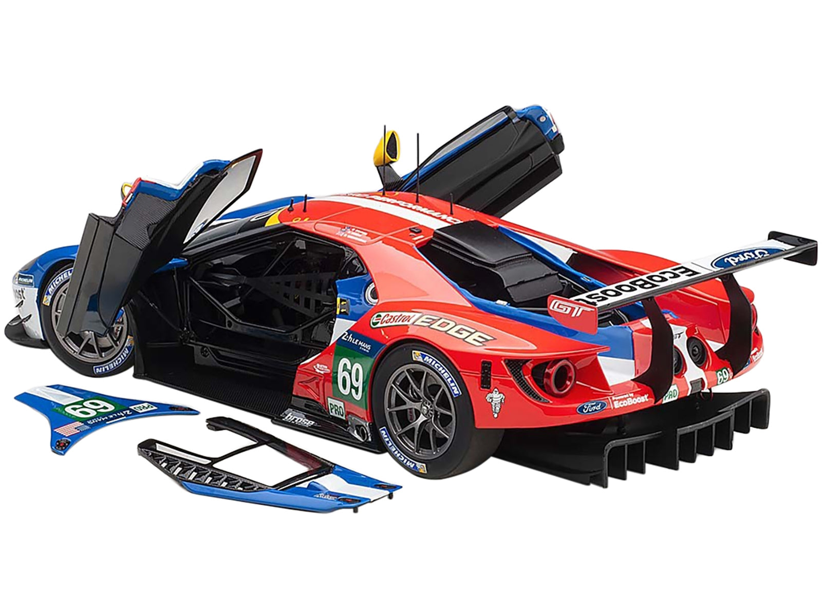 Ford GT #69 Ryan Briscoe - Richard Westbrook - Scott Dixon "Ford Chip Ganassi Team USA" 24H Le Mans (2016) 1/18 Model Car by Autoart - Minihomy