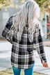 Plaid Curved Hem Longline Shacket - Minihomy