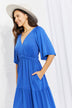 Culture Code Full Size My Muse Flare Sleeve Tiered Maxi Dress - Minihomy