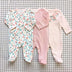 3pcs Flower Sleepsuit Baby Girl Pajamas Newborn Boy Clothes - Minihomy