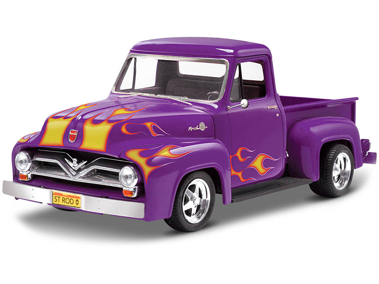 Level 4 Model Kit 1955 Ford F-100 Street Rod Pickup Truck "Classic Cruiser" 1/24 Scale Model by Revell - Minihomy