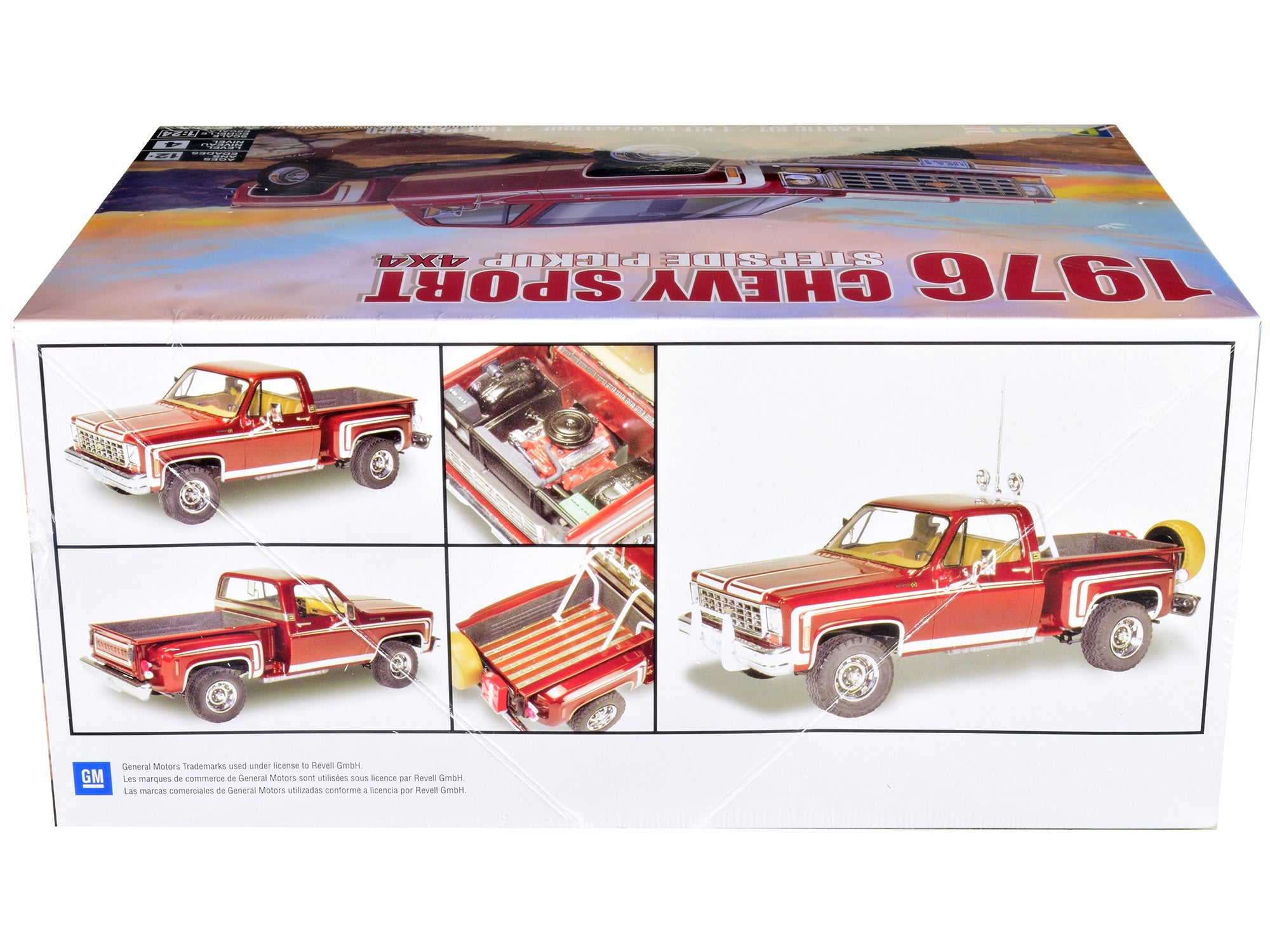 Level 4 Model Kit 1976 Chevrolet Sports Stepside 4x4 Pickup Truck 1/24 Scale Model by Revell - Minihomy