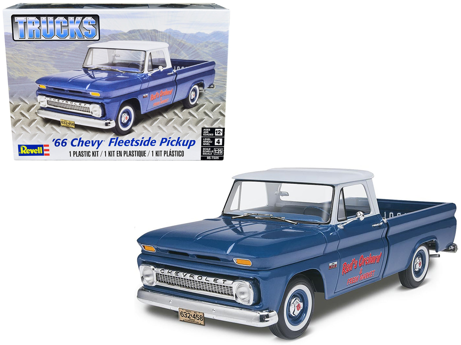 Level 4 Model Kit 1966 Chevrolet Fleetside Pickup Truck 1/25 Scale Model by Revell - Minihomy