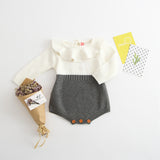 Girls' baby knitted wool jumpsuit romper - Minihomy