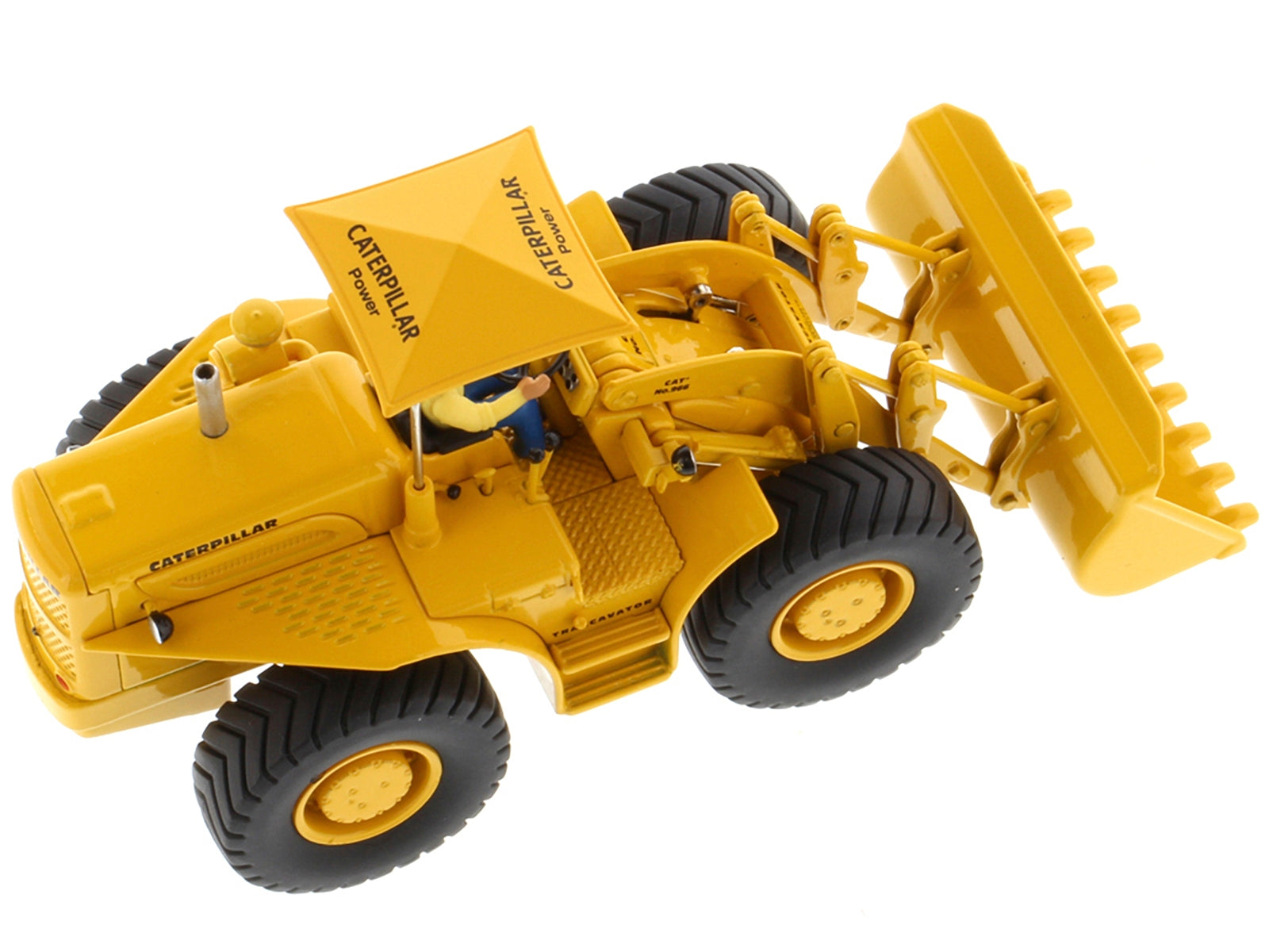 CAT Caterpillar 966A Wheel Loader Yellow with Operator "Vintage Series" 1/50 Diecast Model by Diecast Masters - Minihomy