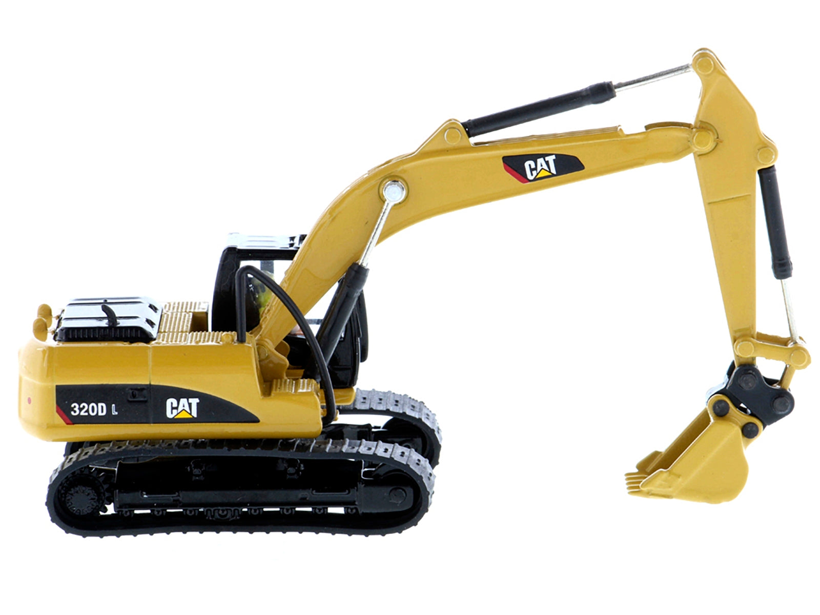 CAT Caterpillar 320D L Hydraulic Excavator with Multiple Work Tools and Operator "High Line" Series 1/87 (HO) Scale Diecast Model by Diecast Masters - Minihomy