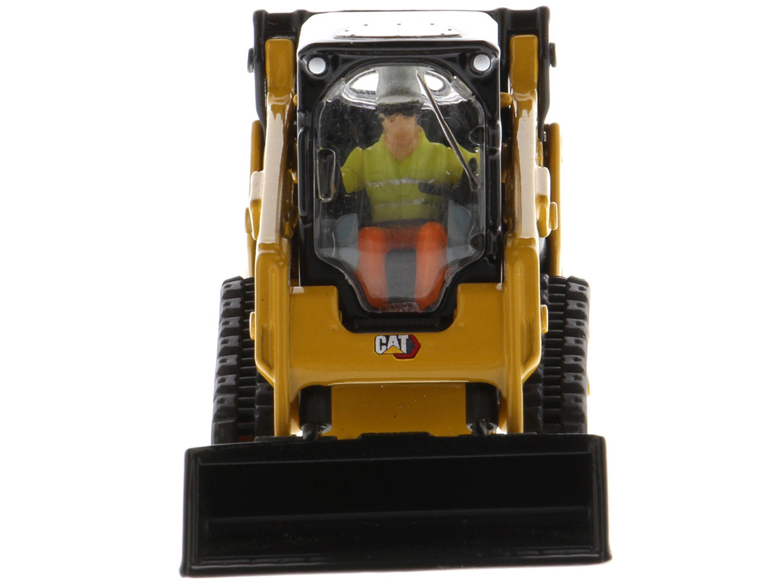 CAT Caterpillar 259D3 Compact Track Loader with Work Tools and Operator Yellow "High Line Series" 1/50 Diecast Model by Diecast Masters - Minihomy